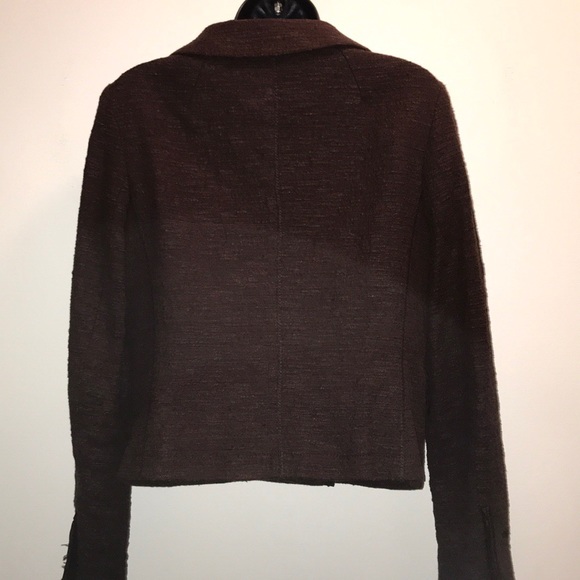 BANANA REPUBLIC Brown Crop Blazer/Jacket~sz 8~EUC - Picture 8 of 8